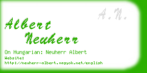 albert neuherr business card